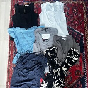 Short-Sleeve Neutral Top Bundle: Banana Republic, J.Crew, BCBG, Simons, ark & Co